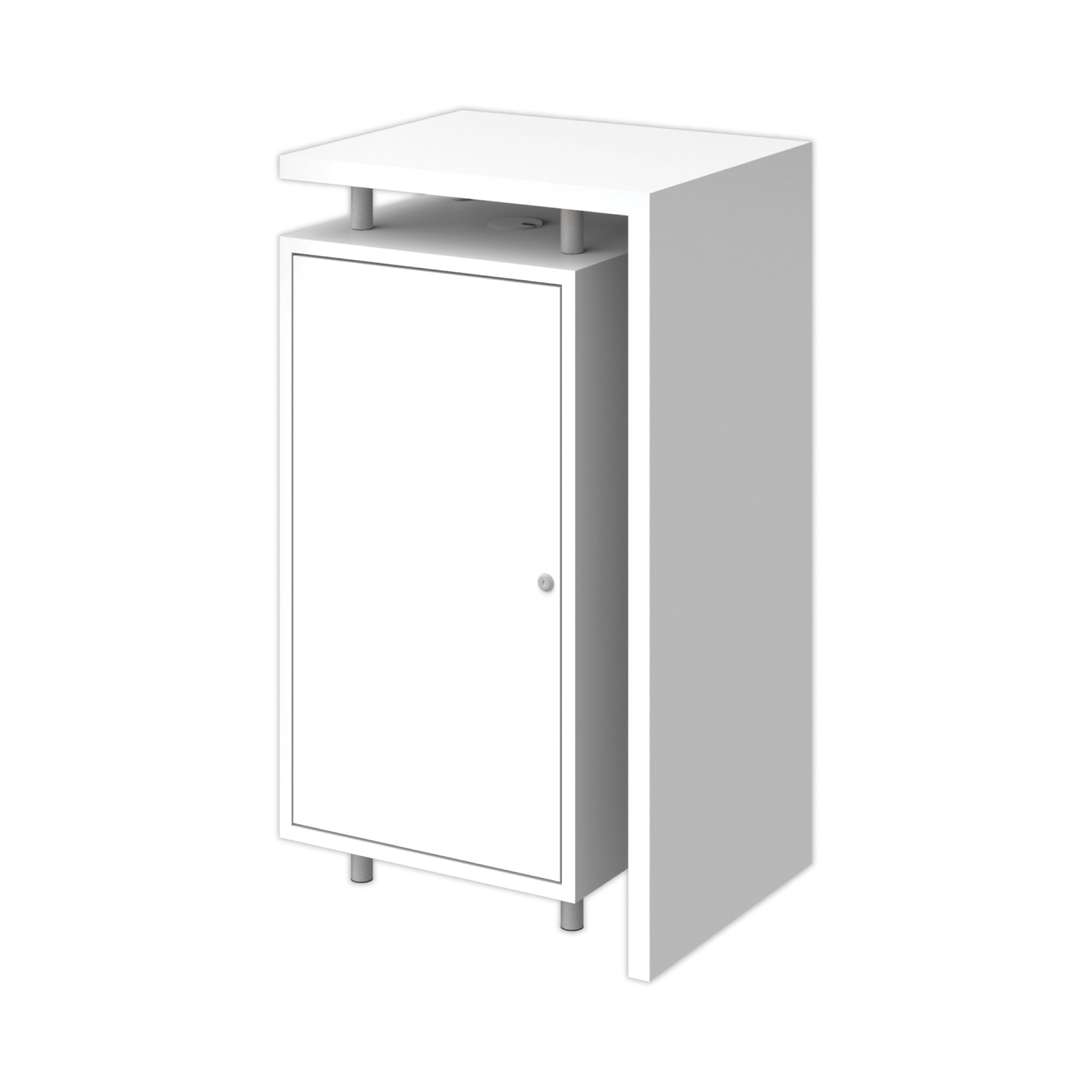 modular counter with lockable storage cabinet for trade shows and exhibitions