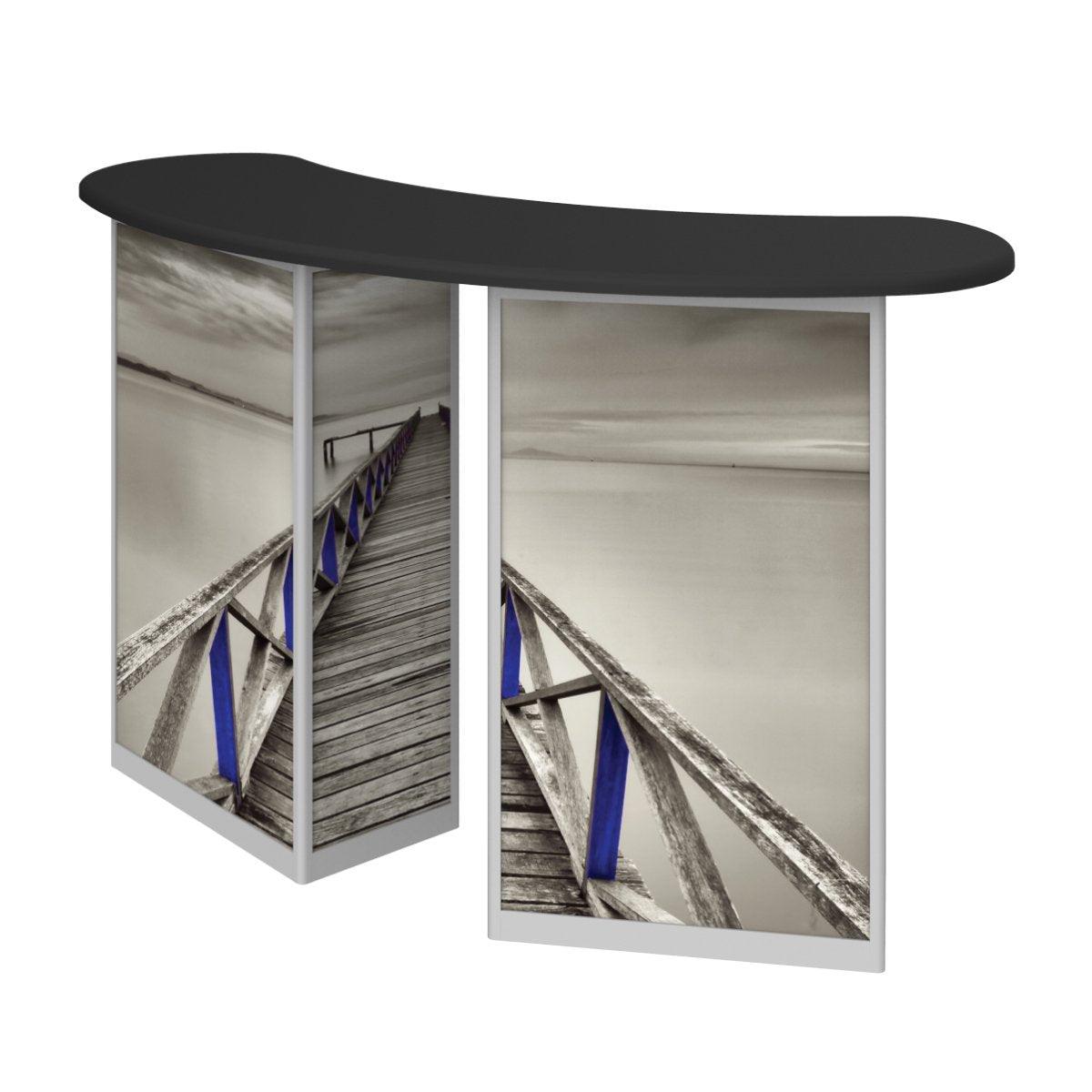 Linear Pro Double Reception Counter - TradeShowPlus