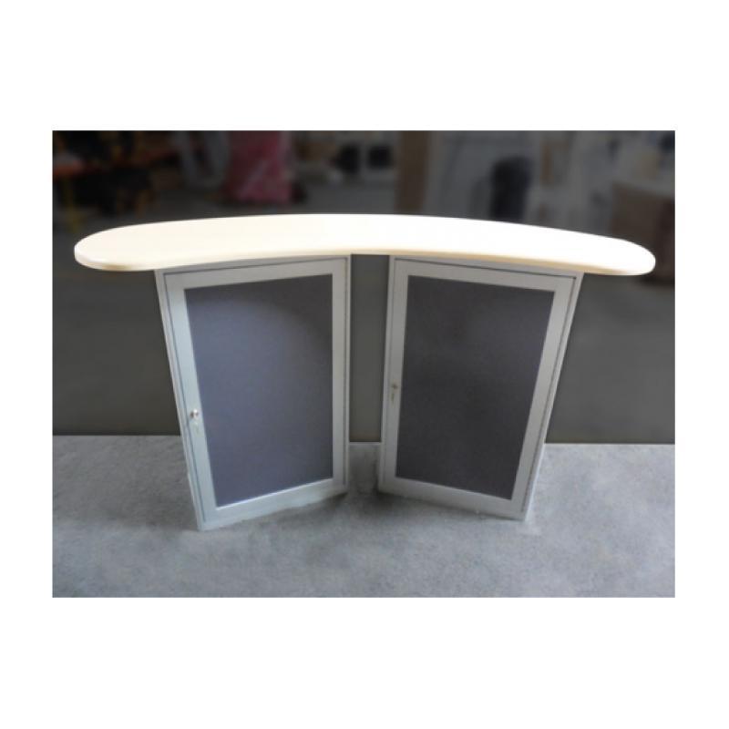 Linear Pro Double Reception Counter - TradeShowPlus