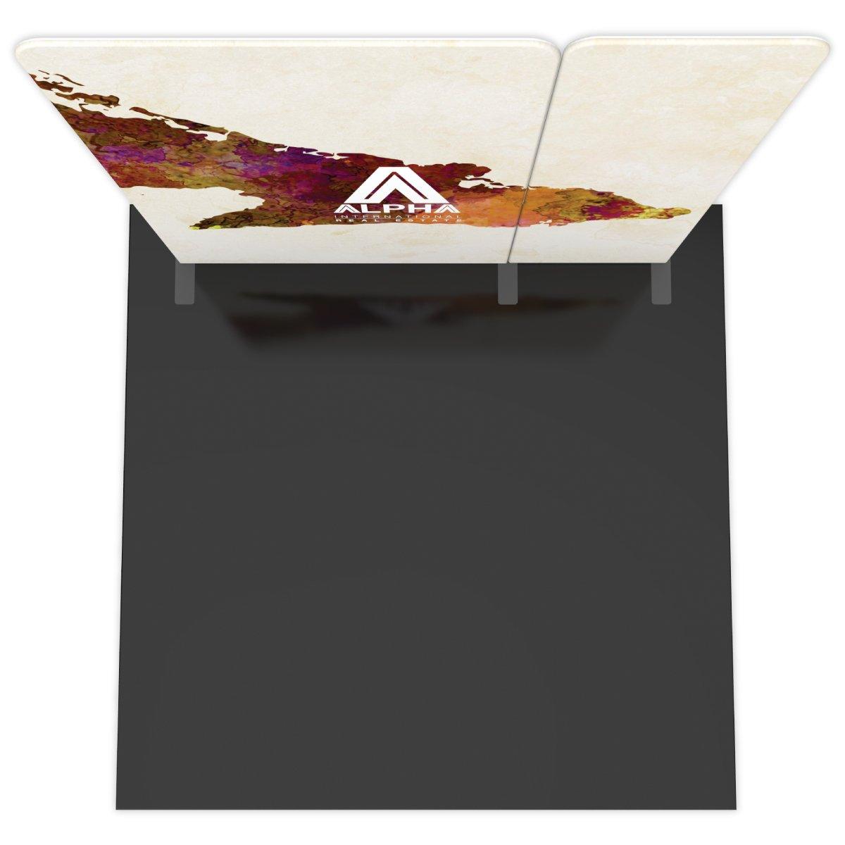 10ft modular trade show display kit with fabric graphics and branding for exhibitions and events