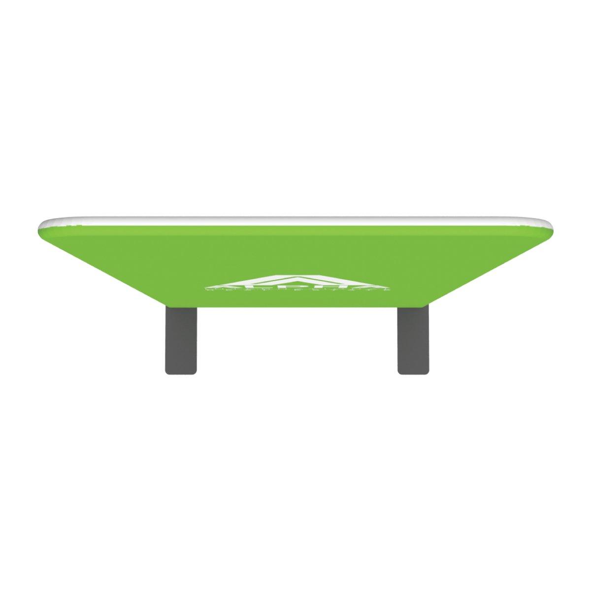 Trade show counter with printed fabric wrap and sturdy legs for exhibitions and special events