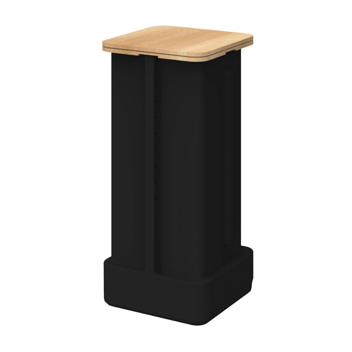 Compact trade show podium counter with a sturdy base and smooth tabletop for exhibitions and events