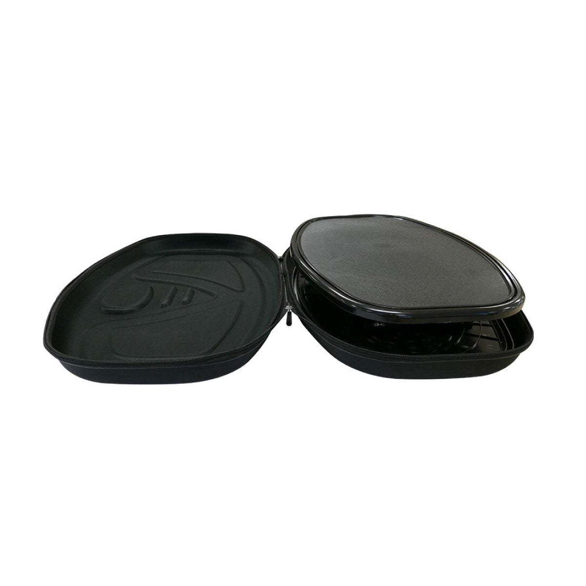 Portable hard case with zipper, ideal for protecting trade show and exhibition equipment