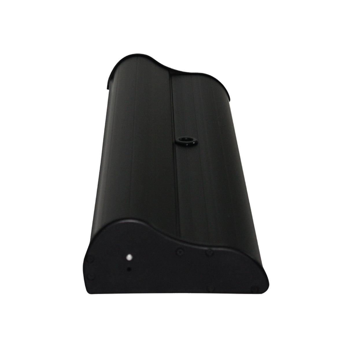 Compact, curved banner stand base designed for trade shows, exhibitions, and special events