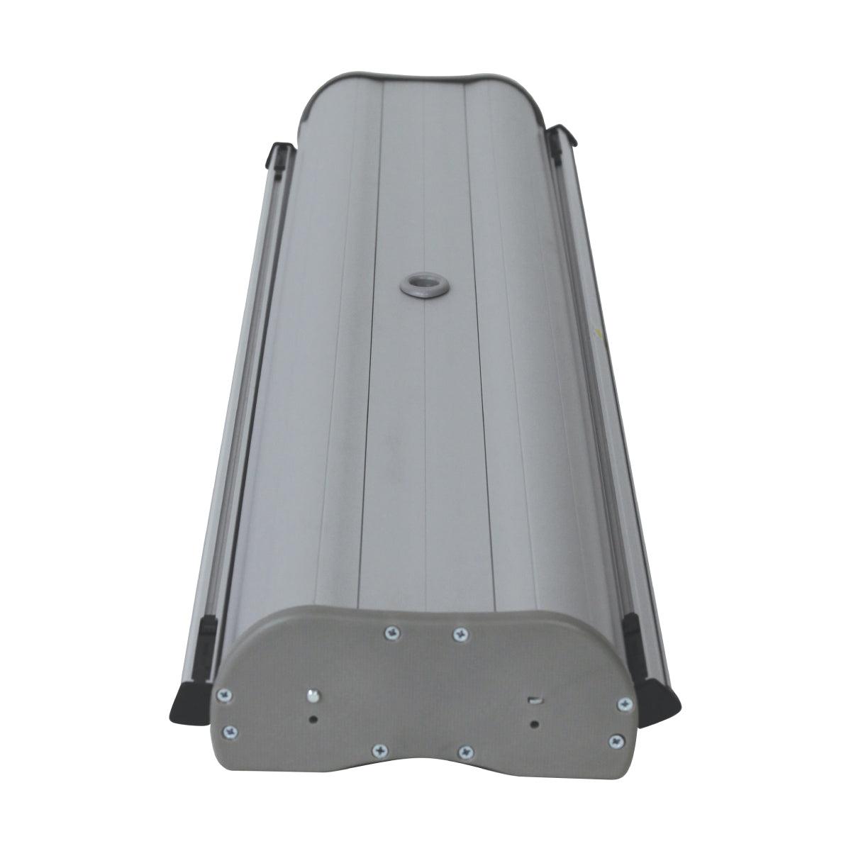 Retractable double-sided banner stand base for trade shows and exhibitions