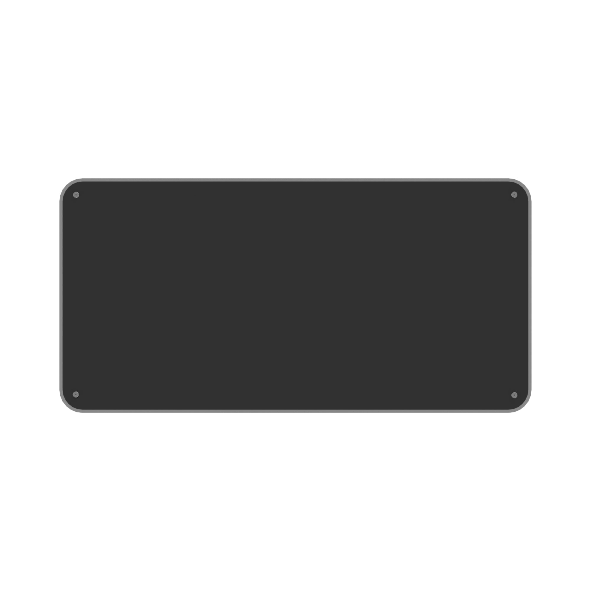 Rectangular trade show popup bar counter with rounded corners and corner fasteners for exhibitions