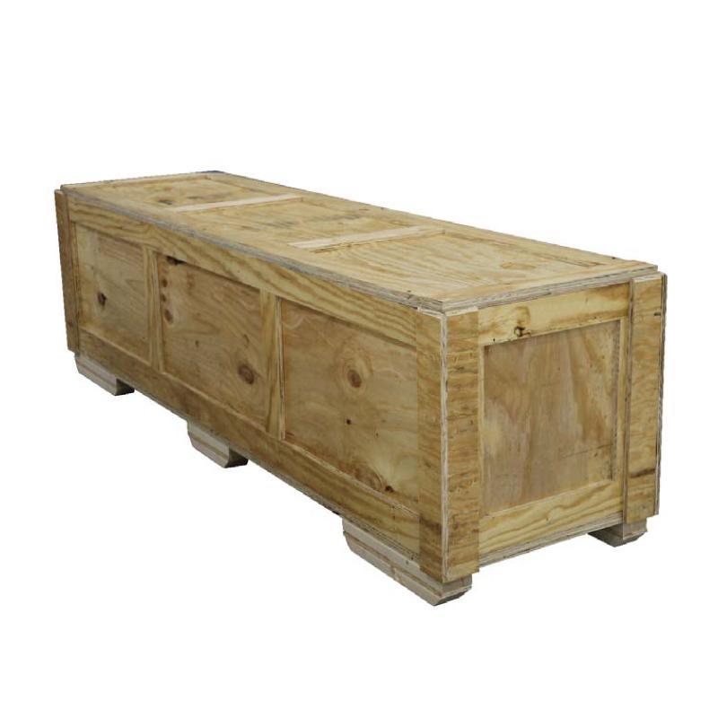 Wooden shipping crate for secure trade show and exhibition transport and storage