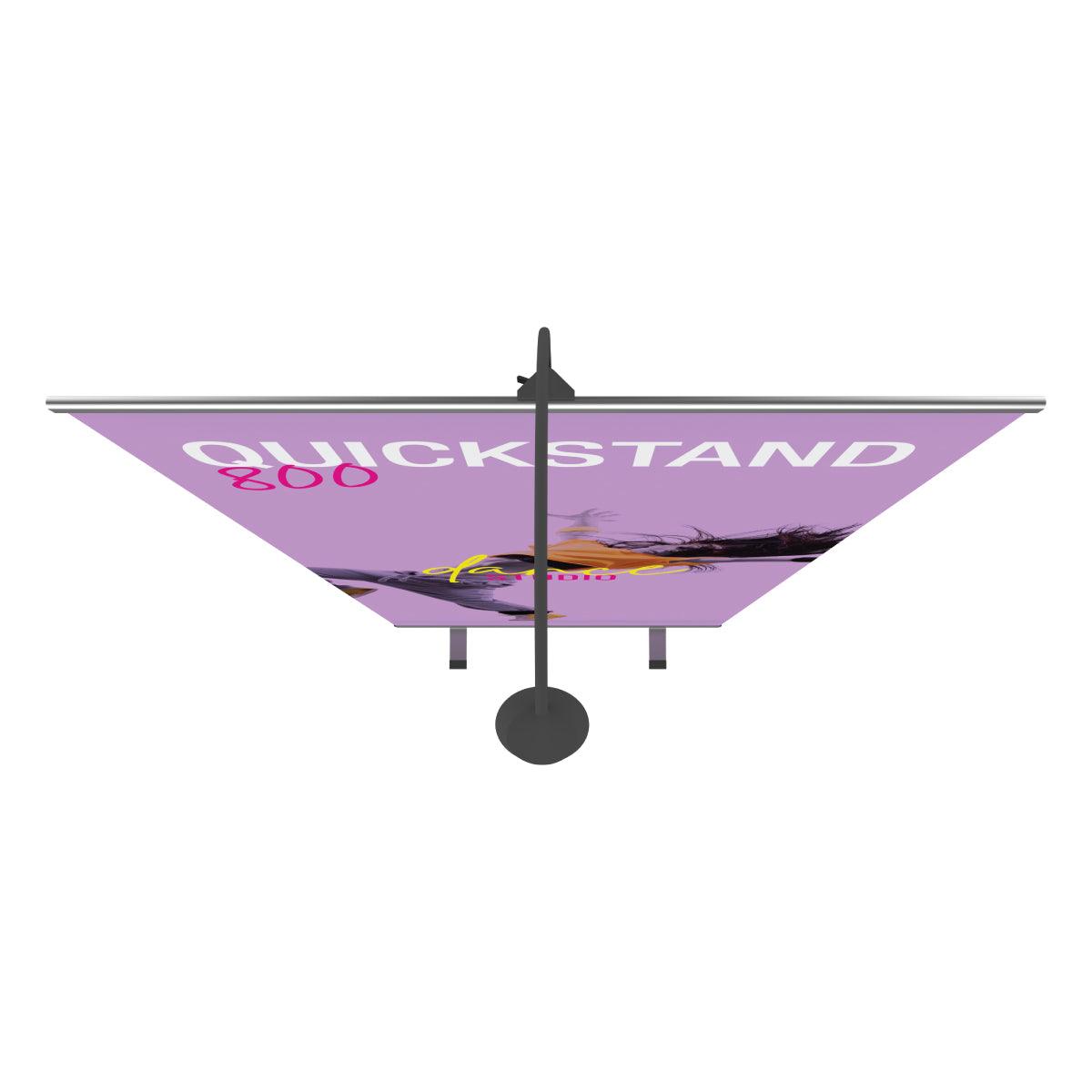 Trade show banner stand with printed graphic for exhibitions and special events display