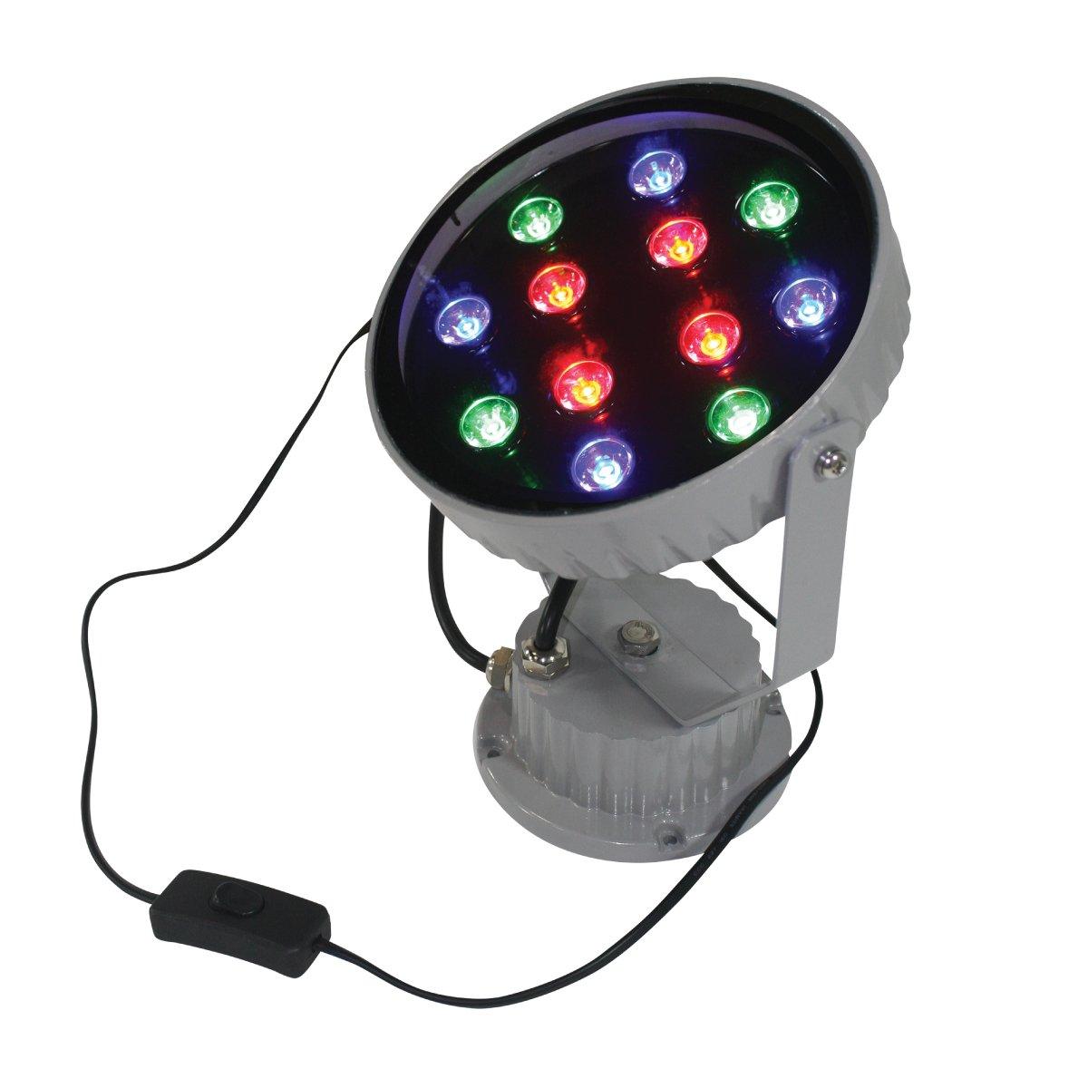 LED stage light fixture with multiple bulbs and adjustable mount for trade shows and special events