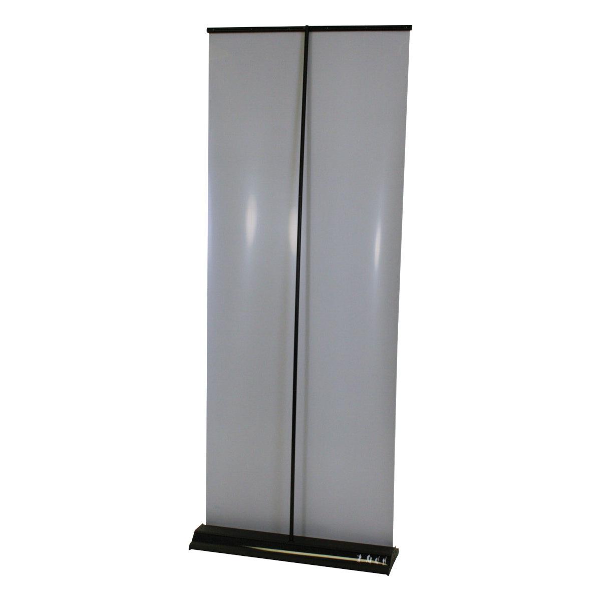 Retractable banner stand with blank display for trade shows and special events