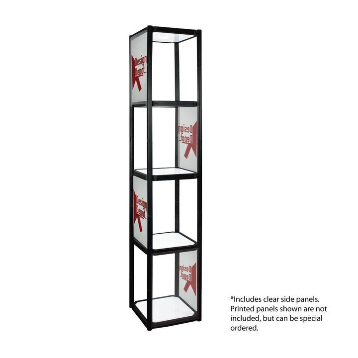 Twist Portable 4 Shelf Display Cabinet - TradeShowPlus