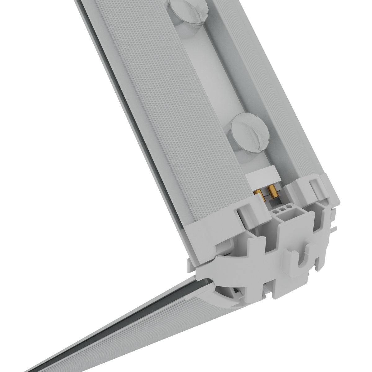 Modular frame corner connector for trade show and exhibition display systems