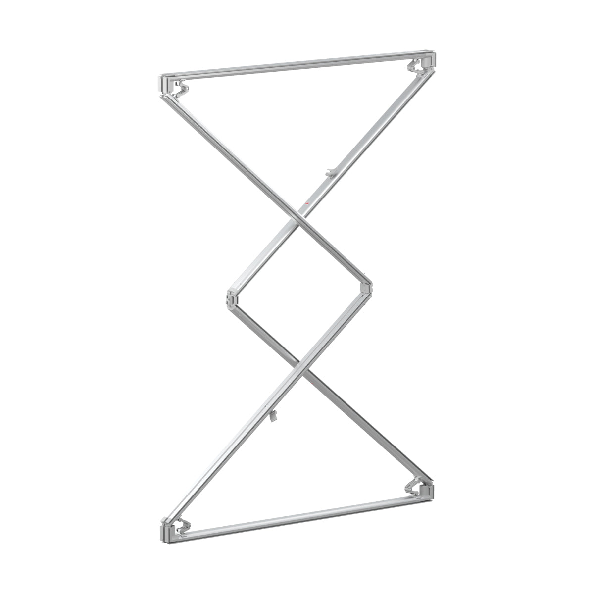 Collapsible metal frame structure for trade show displays and exhibition booths