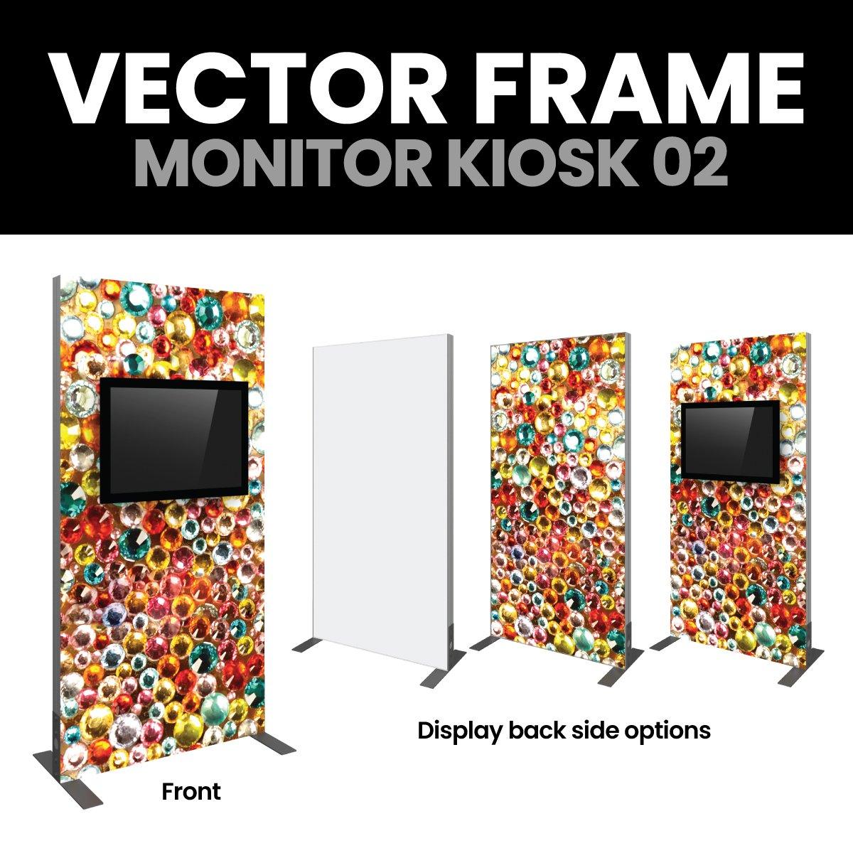 Vector Frame 4ft Monitor Kiosk 02 - TradeShowPlus