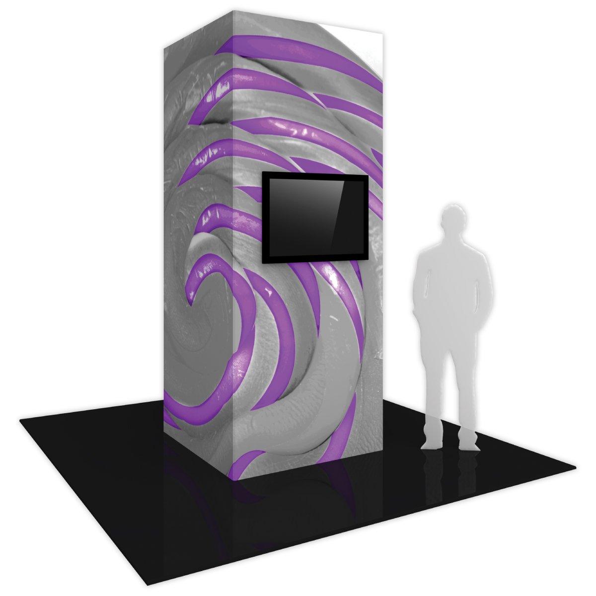 Vector Frame 4x10 Monitor Tower 04 - TradeShowPlus