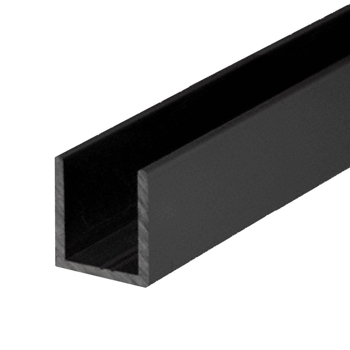 Close-up of a display header clip channel used for securing signage at trade shows and exhibitions