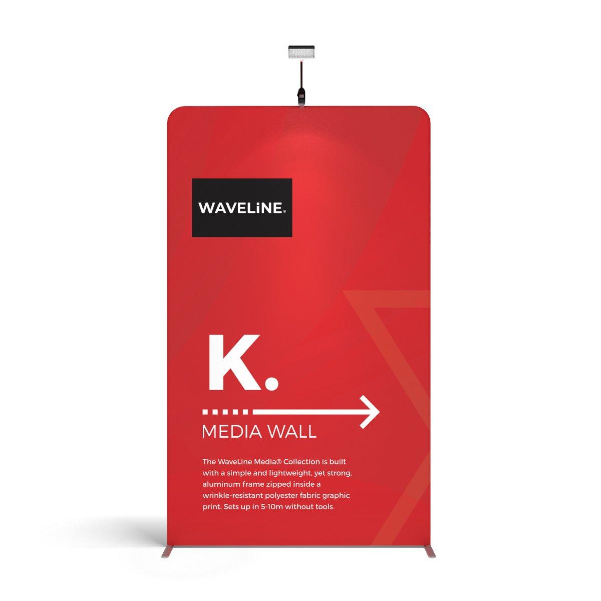 Waveline K Media Wall display panel with lightweight aluminum frame for trade shows and exhibitions