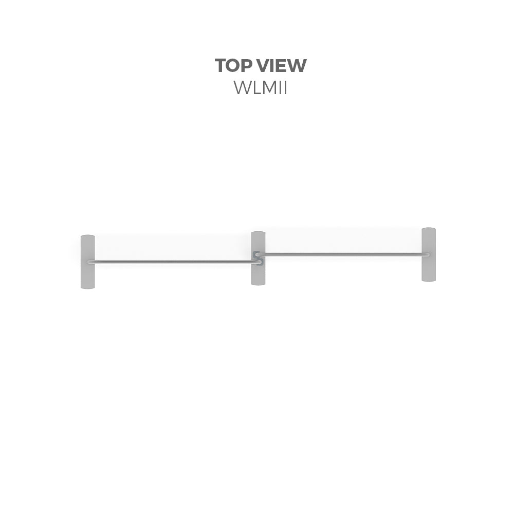 Top view of modular trade show display frame with straight and angled connectors for exhibitions