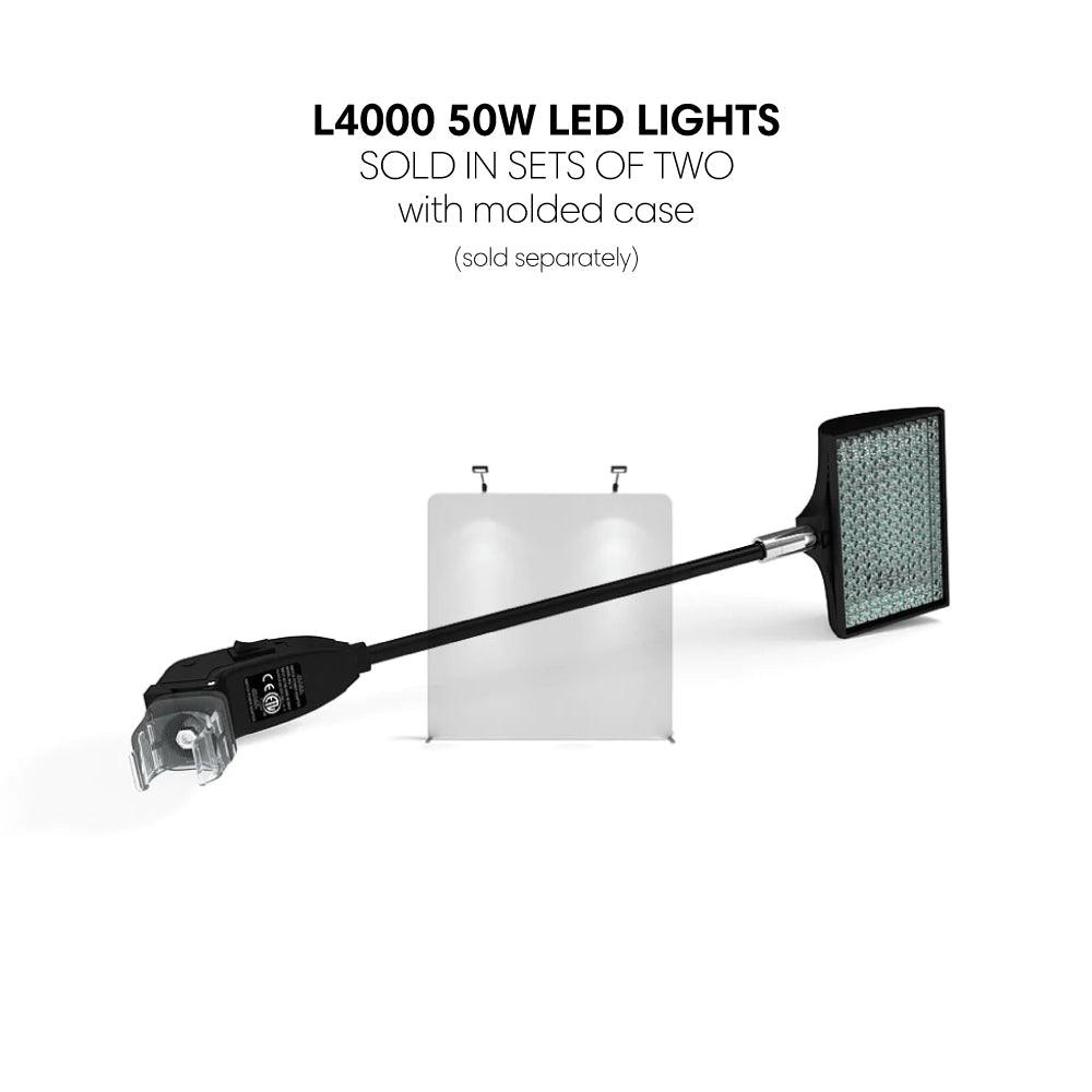 LED trade show lighting fixture with molded case designed for exhibition booth illumination