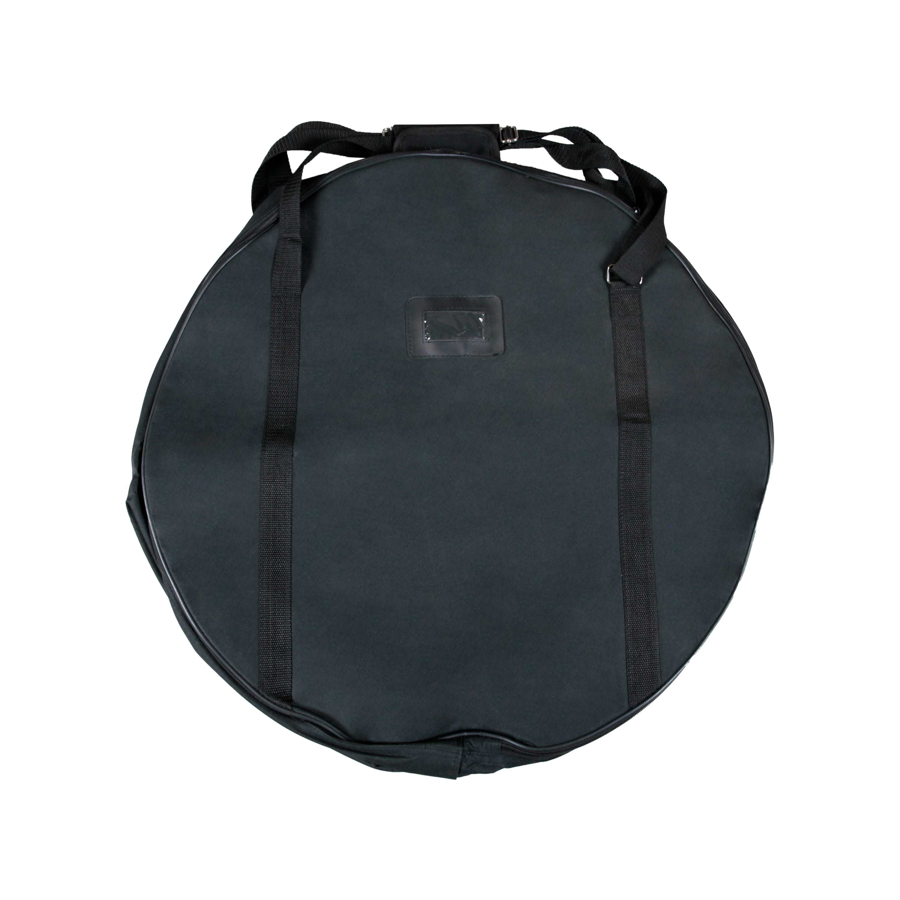 round carrying bag with straps for portable trade show and exhibition displays