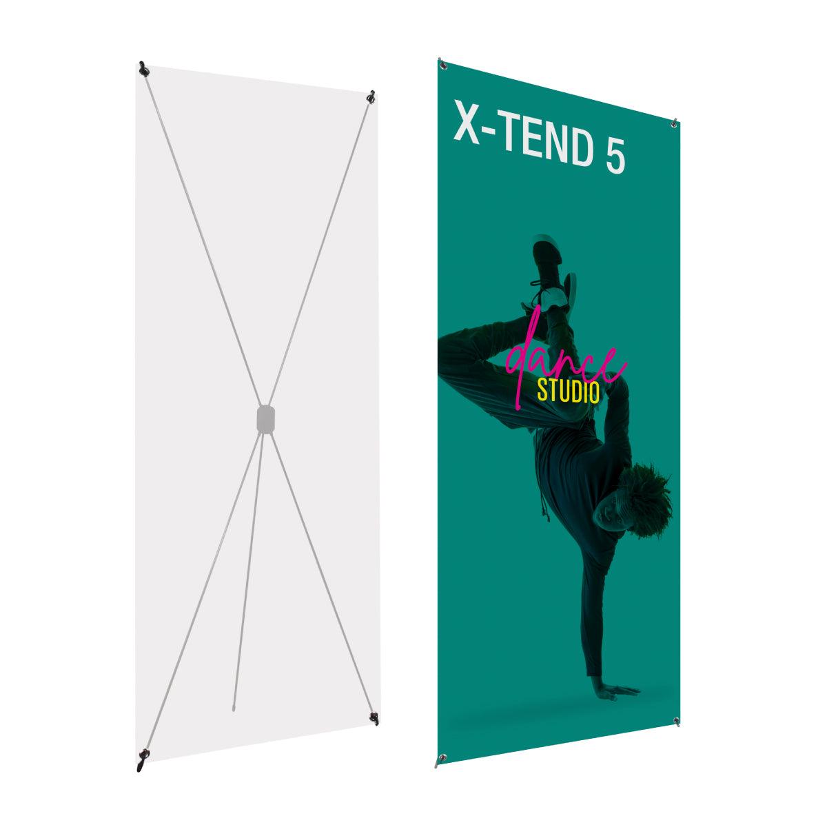 X-TEND 5 banner stand with dance studio graphic for trade shows and exhibitions