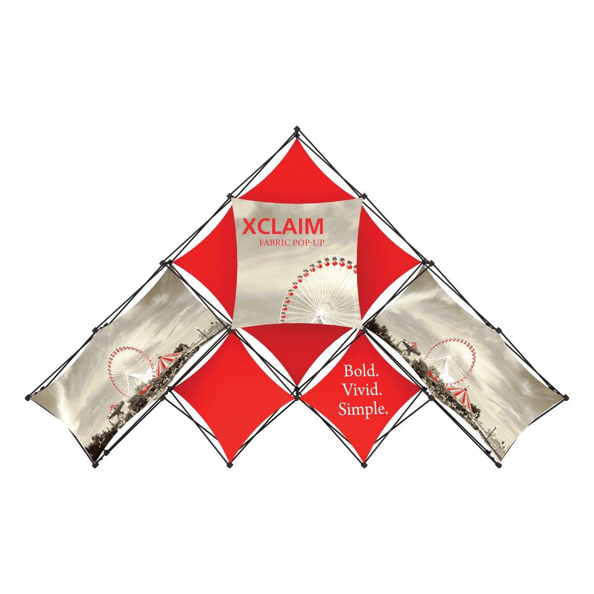 Xclaim fabric pop-up display with graphics for trade shows, exhibitions, and special events
