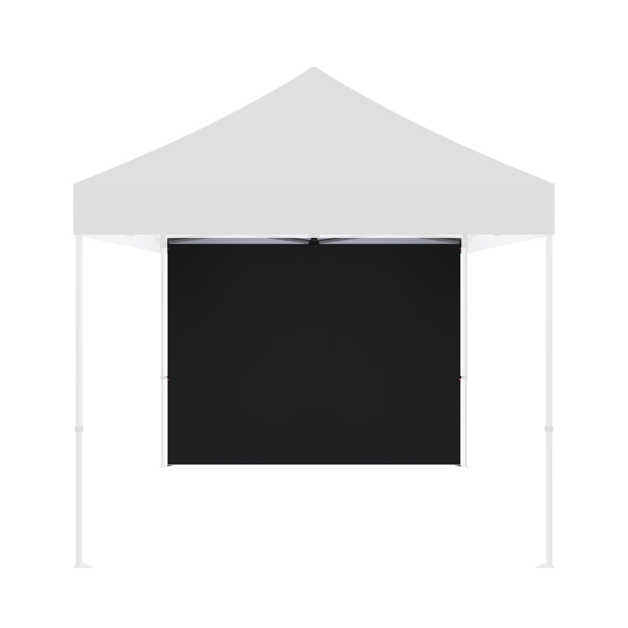 10ft trade show canopy tent with solid background panel for exhibitions and special events