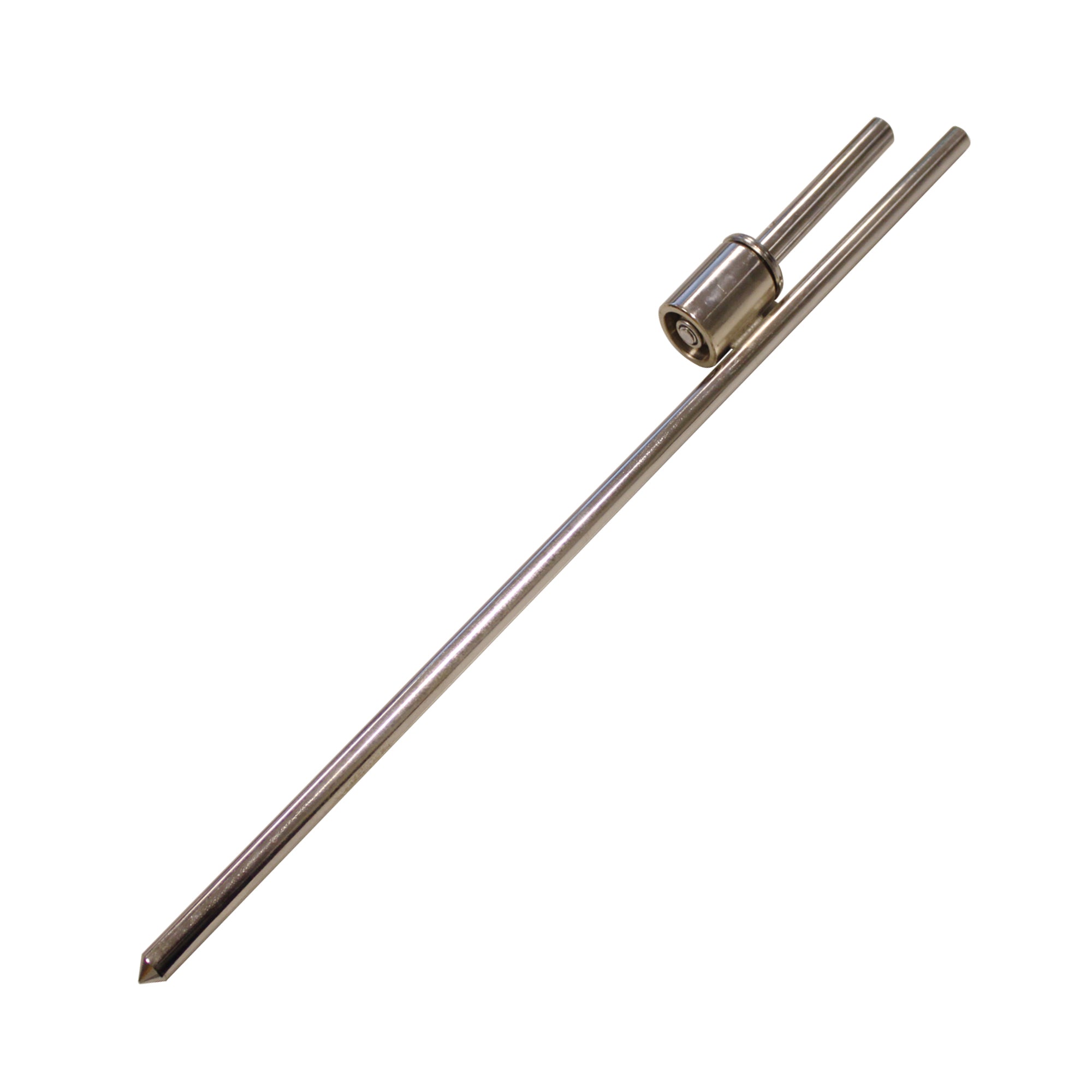 metal ground stake with attachment mechanism for securing banners at trade shows and events