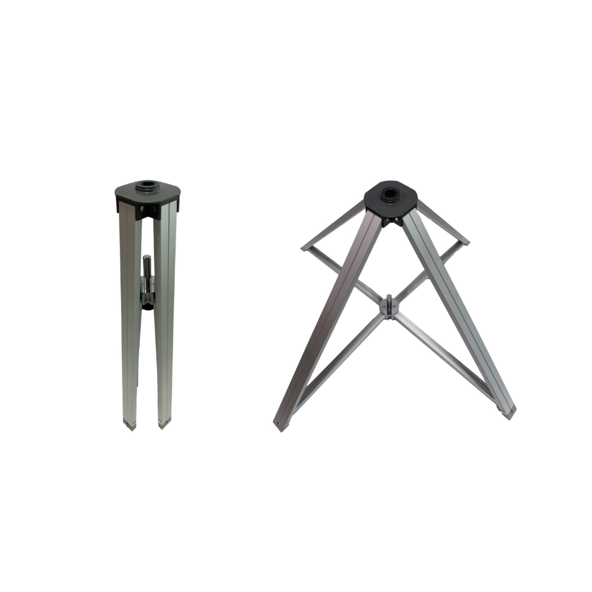 Collapsible large flagpole stands designed for trade shows, exhibitions, and special events display