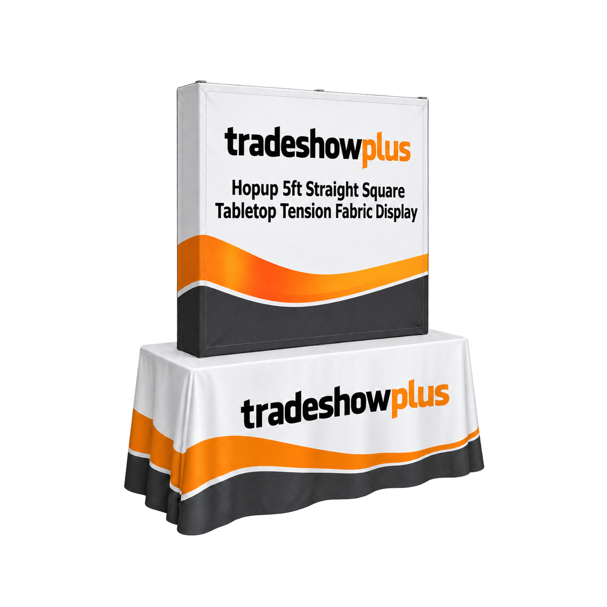 Hopup 5ft Straight Square Tabletop Tension Fabric Display