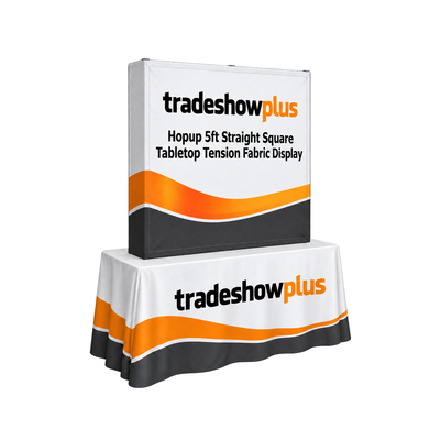 Hopup 5ft Straight Square Tabletop Tension Fabric Display