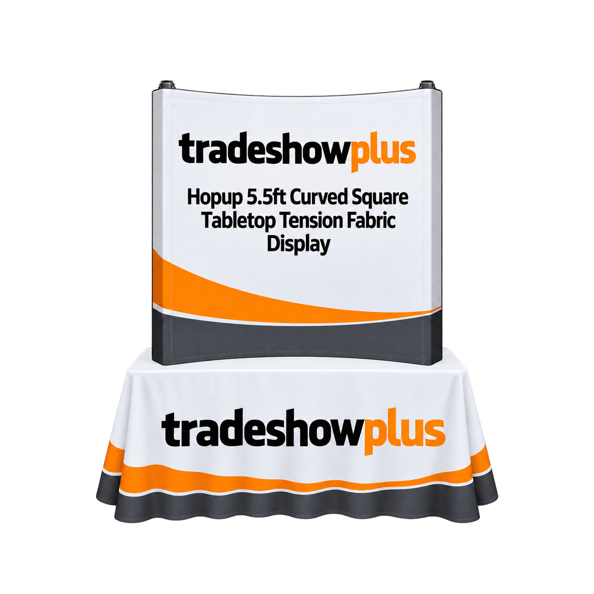 Hopup 5.5ft Curved Square Tabletop Tension Fabric Display
