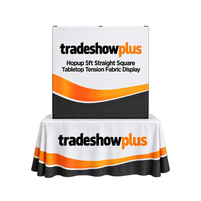 Hopup 5ft Straight Square Tabletop Tension Fabric Display