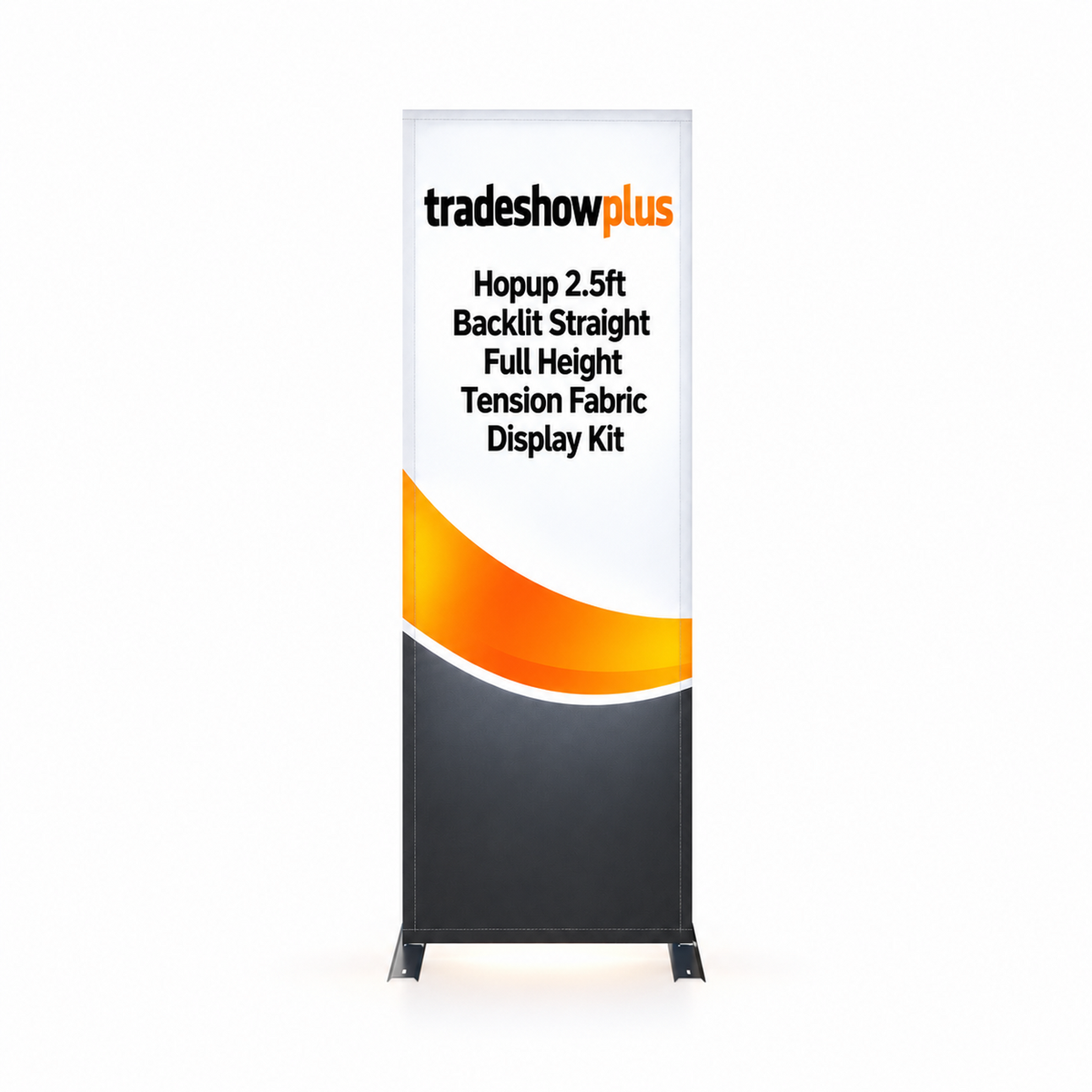 Hopup 2.5ft Backlit Straight Full Height Tension Fabric Display Kit