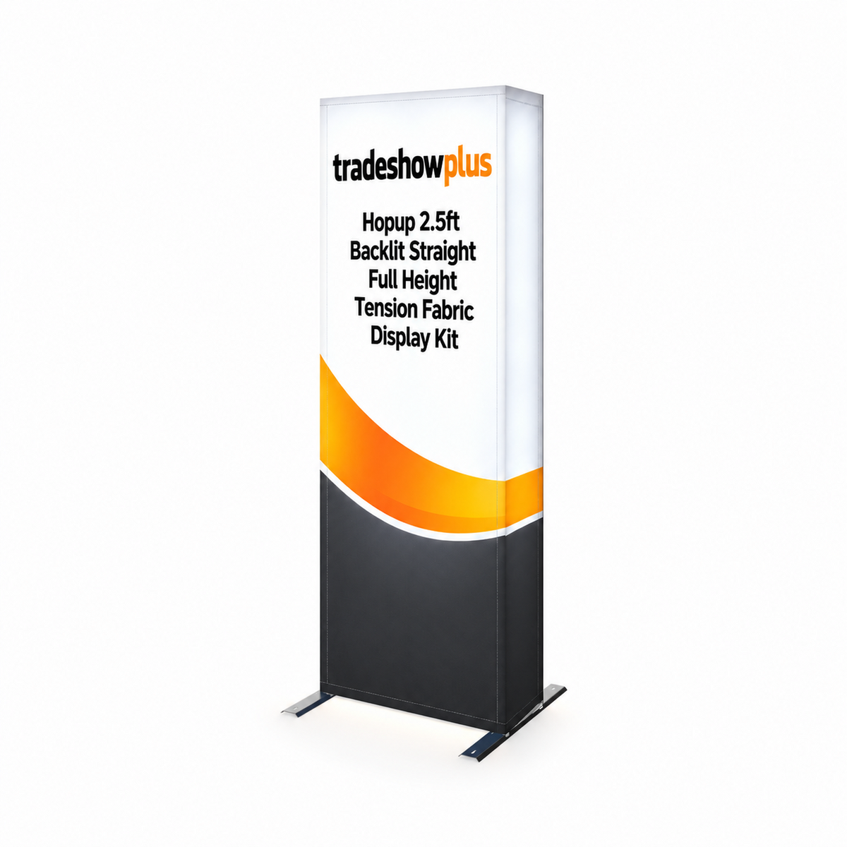 Hopup 2.5ft Backlit Straight Full Height Tension Fabric Display Kit