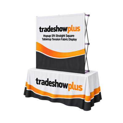 Hopup 5ft Straight Square Tabletop Tension Fabric Display