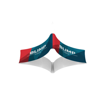 Hanging quad curve banner frame system for trade shows and exhibitions