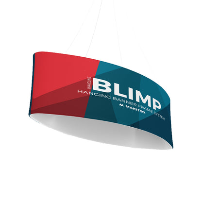 Ellipse hanging banner frame system suspended for trade shows and exhibitions
