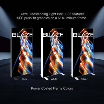 Blaze 3ft x 6ft Freestanding Light Box Display