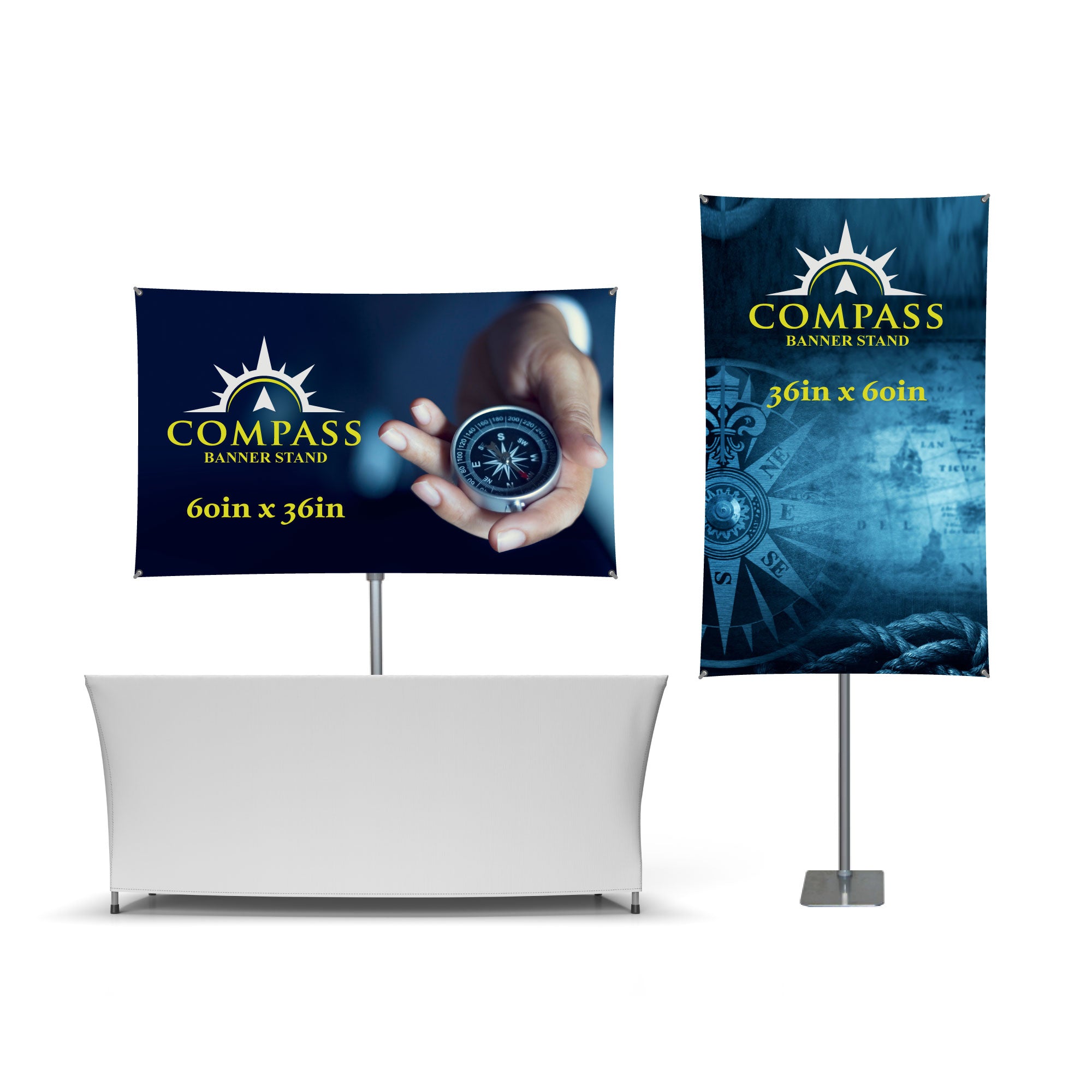 Compass 60in x 36in Banner Stand – TradeShowPlus
