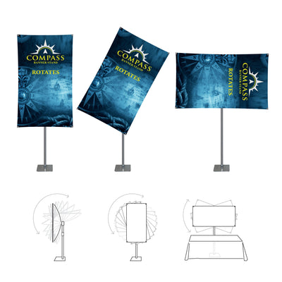 Compass 60in x 36in Banner Stand