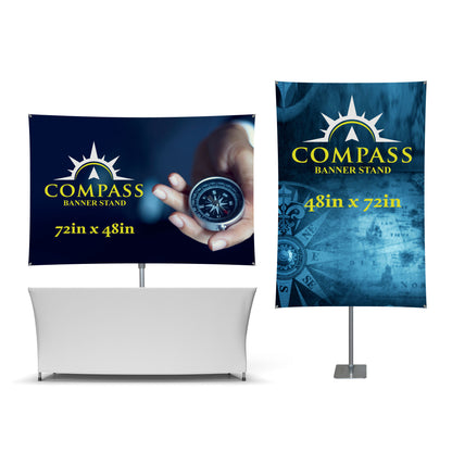 Compass 72in x 48in Banner Stand