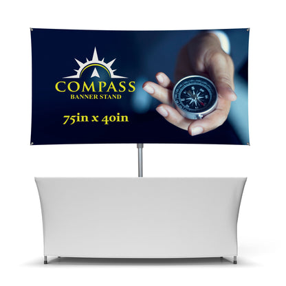 Compass 75in x 40in Banner Stand