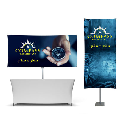 Compass 78in x 36in Banner Stand