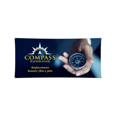 Compass 78in x 36in Banner Stand