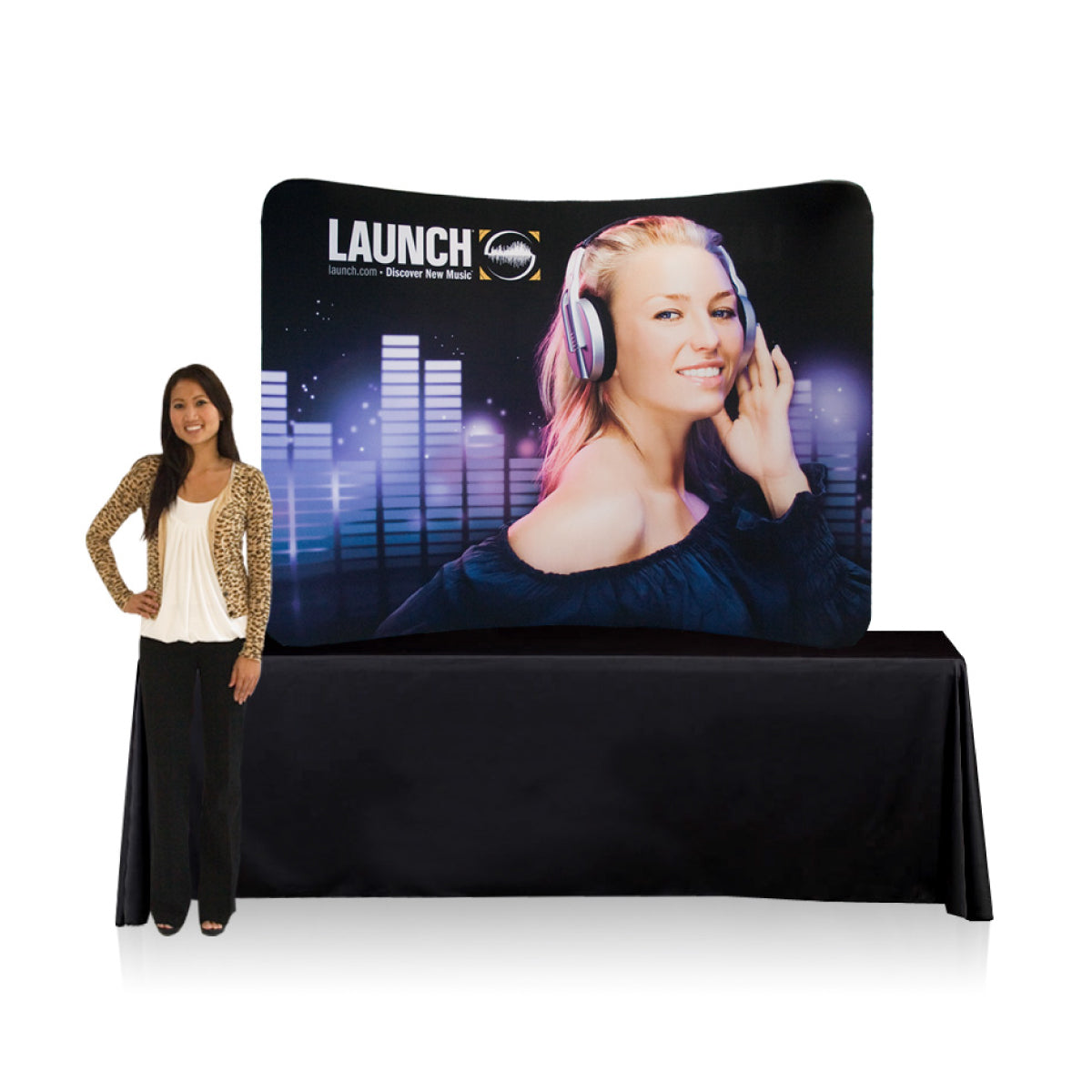 EZ Tube 8ft Curved Tabletop Display