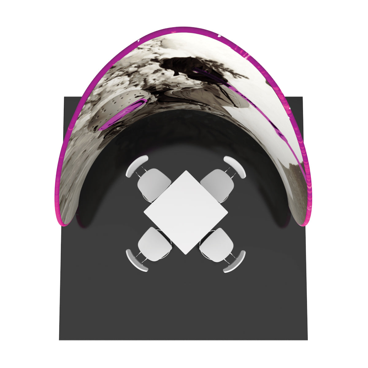 Formulate 10ft Chip Shaped Wall 01 Tension Fabric Structure