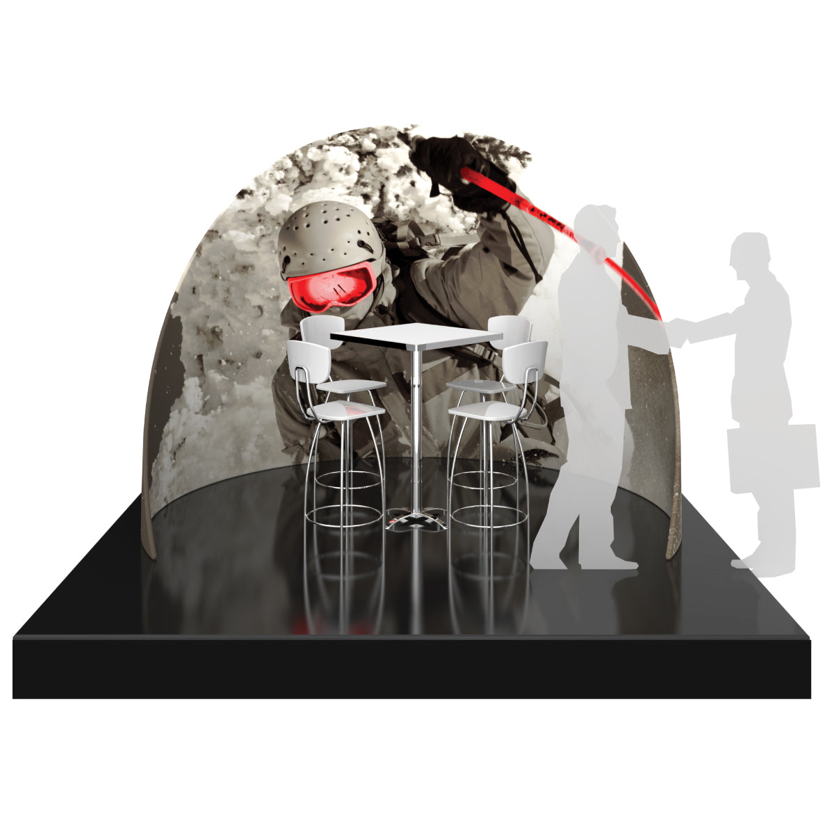 Formulate 10ft Chip Shaped Wall 02 Tension Fabric Structure