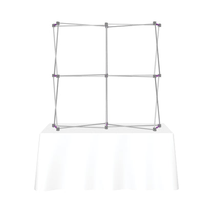 Hopup 5.5ft Curved Square Tabletop Tension Fabric Display
