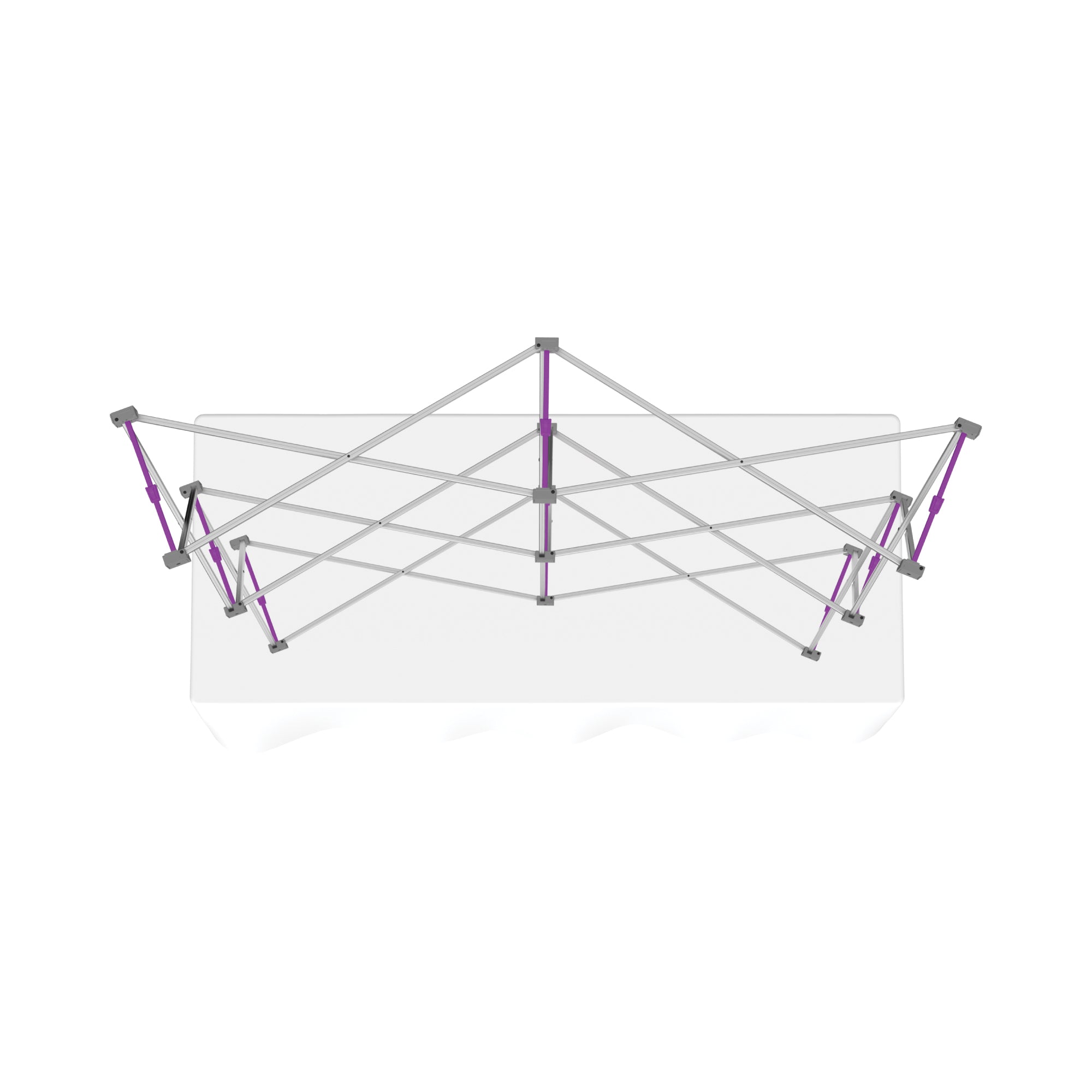 Hopup 5.5ft Curved Square Tabletop Tension Fabric Display